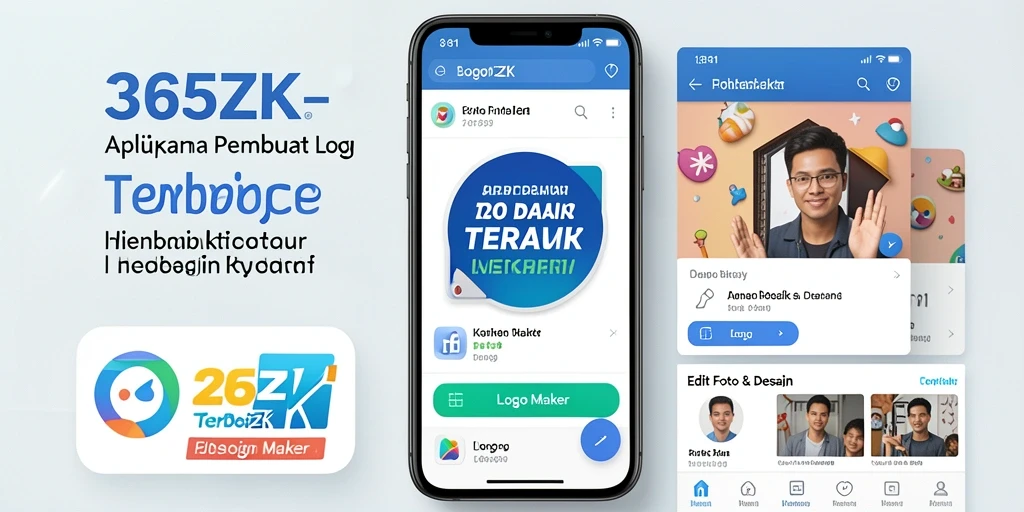Antarmuka pengguna 365ZK untuk membuat logo yang intuitif dan mudah digunakan.