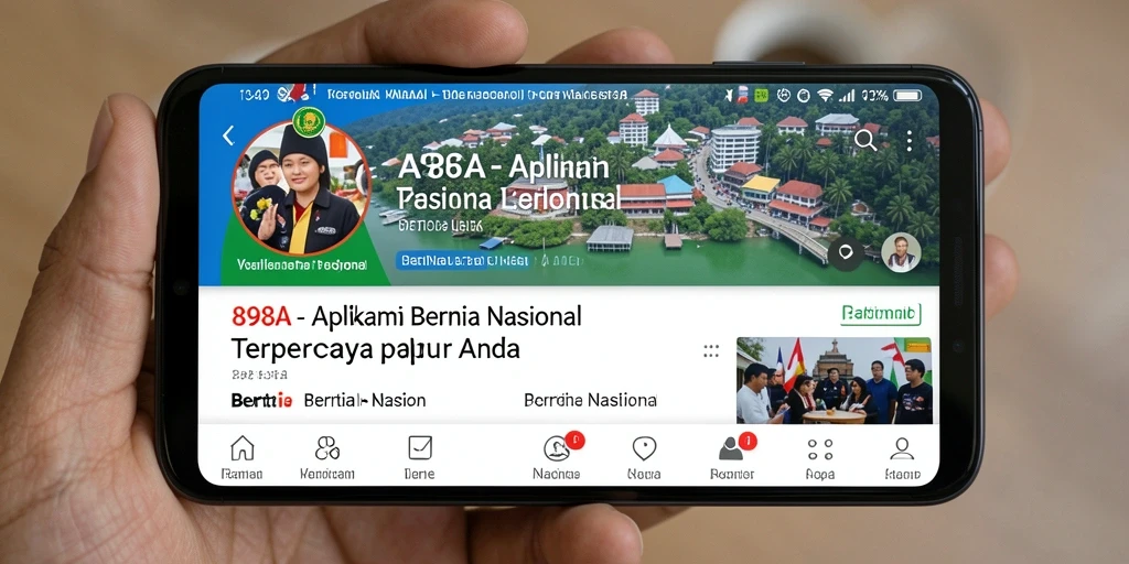 Tampilan antarmuka aplikasi 898A yang sederhana dan informatif.