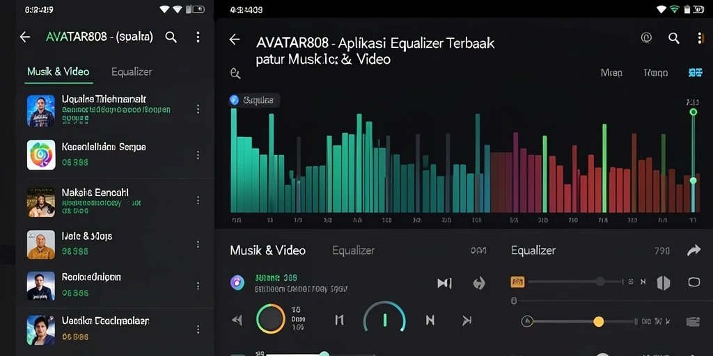 Antarmuka AVATAR808 yang mudah digunakan dan fungsional.