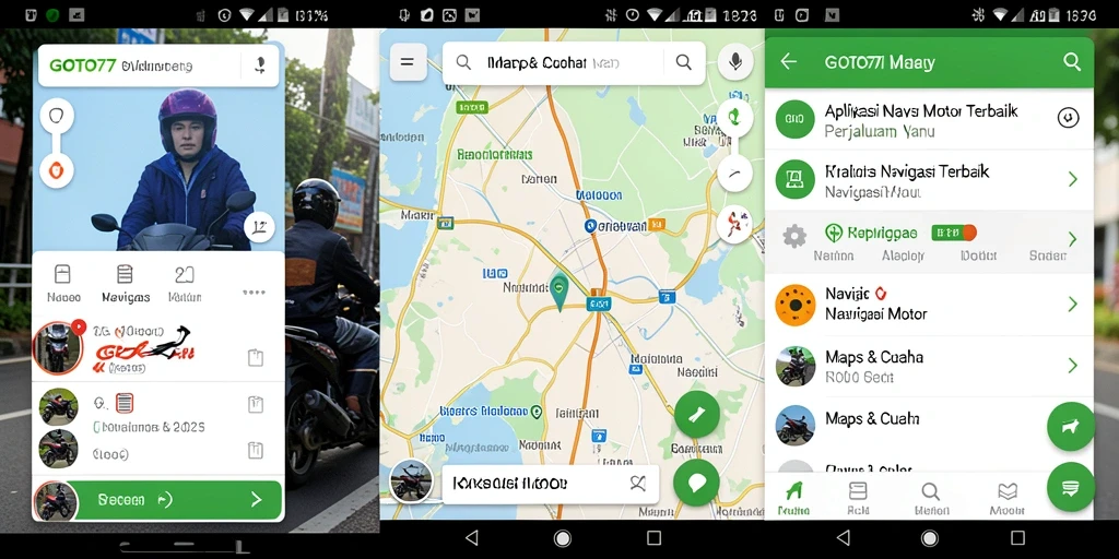 Screenshot antarmuka GOTO77 menampilkan fitur Navigasi Motor yang informatif.