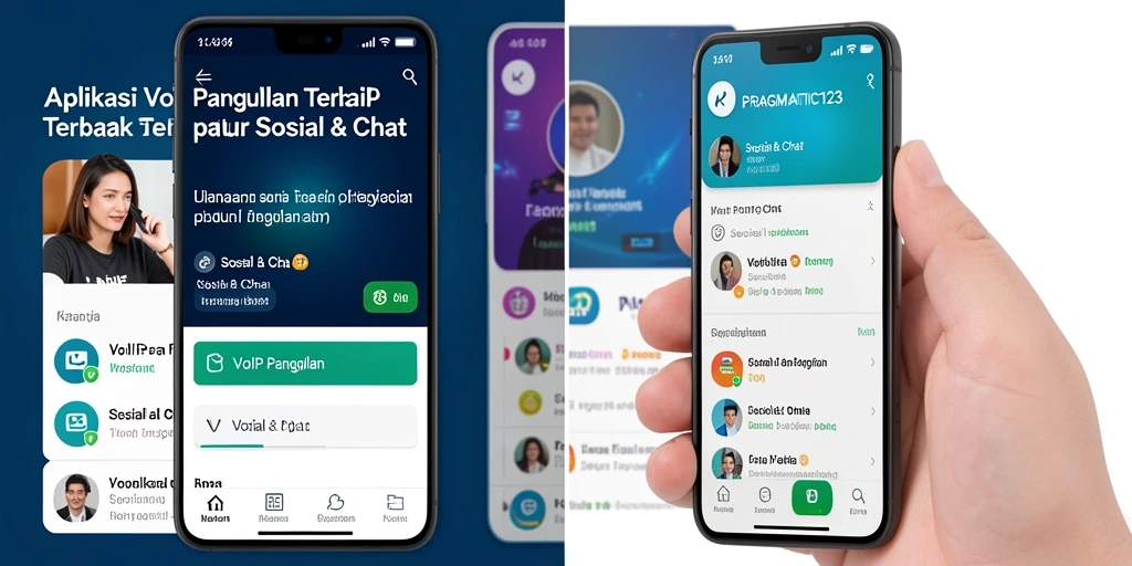 Tampilan antarmuka aplikasi VoIP Panggilan PRAGMATIC123 yang user-friendly.