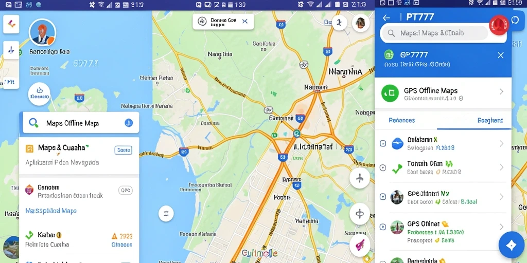 Antarmuka PT777 dengan navigasi GPS Offline yang intuitif.