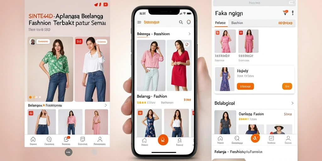 Tampilan aplikasi Fashion SINTE4D yang menarik dan fungsional.