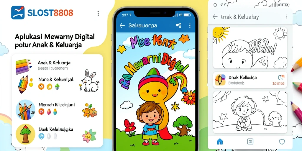 Antarmuka aplikasi Mewarnai Digital SLOST8808 yang interaktif dan menyenangkan.