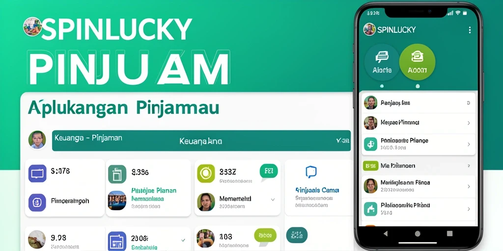 Tampilan antarmuka pengguna SPINLUCKY untuk pinjaman yang menarik.