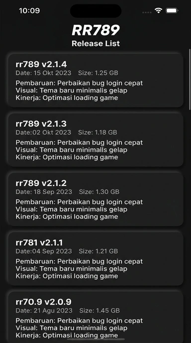 Riwayat Versi rr789 untuk Pengguna Android